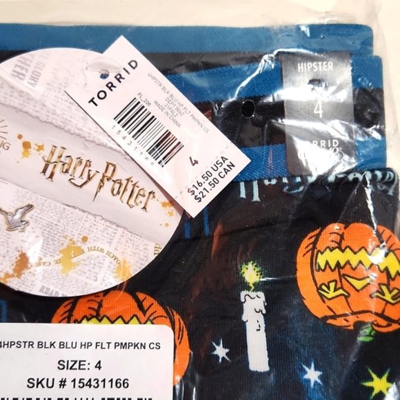 ❤️NWT VINTAGE TORRID PANTY HARRY POTTER PUMPKIN CANDLES HIPSTER - PLUS SIZE - Picture 9 of 12